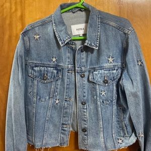 Woman crop demin jacket medium